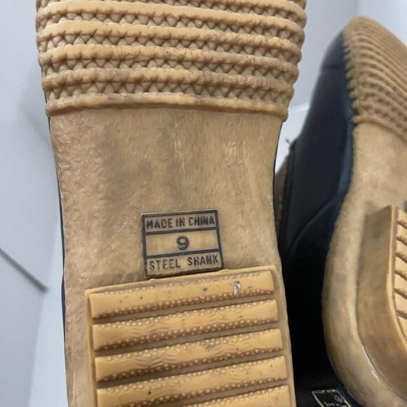 Northwest Territory Women's Brown Blue Leather Rubber Thinsulate Duck Boots Sz 9 - Picture 2 of 9